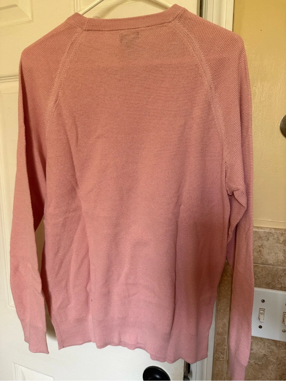 J. Crew Men's Crewneck Sweater in Blush Pink